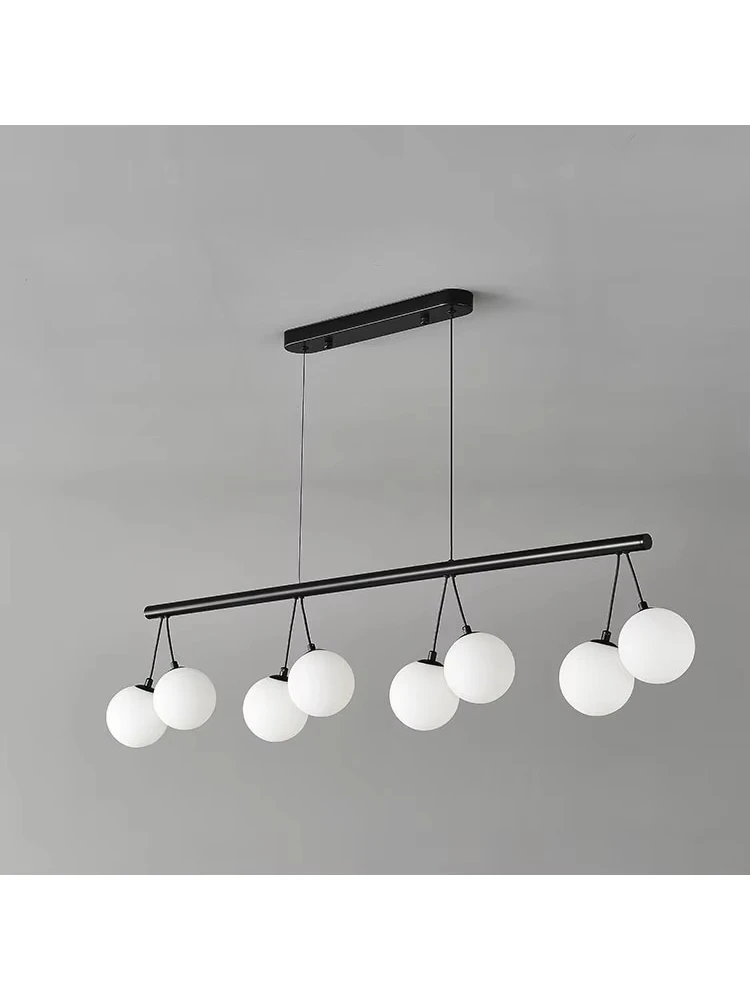 Matte black hardware glass bulb restaurant chandelier industrial chandelier