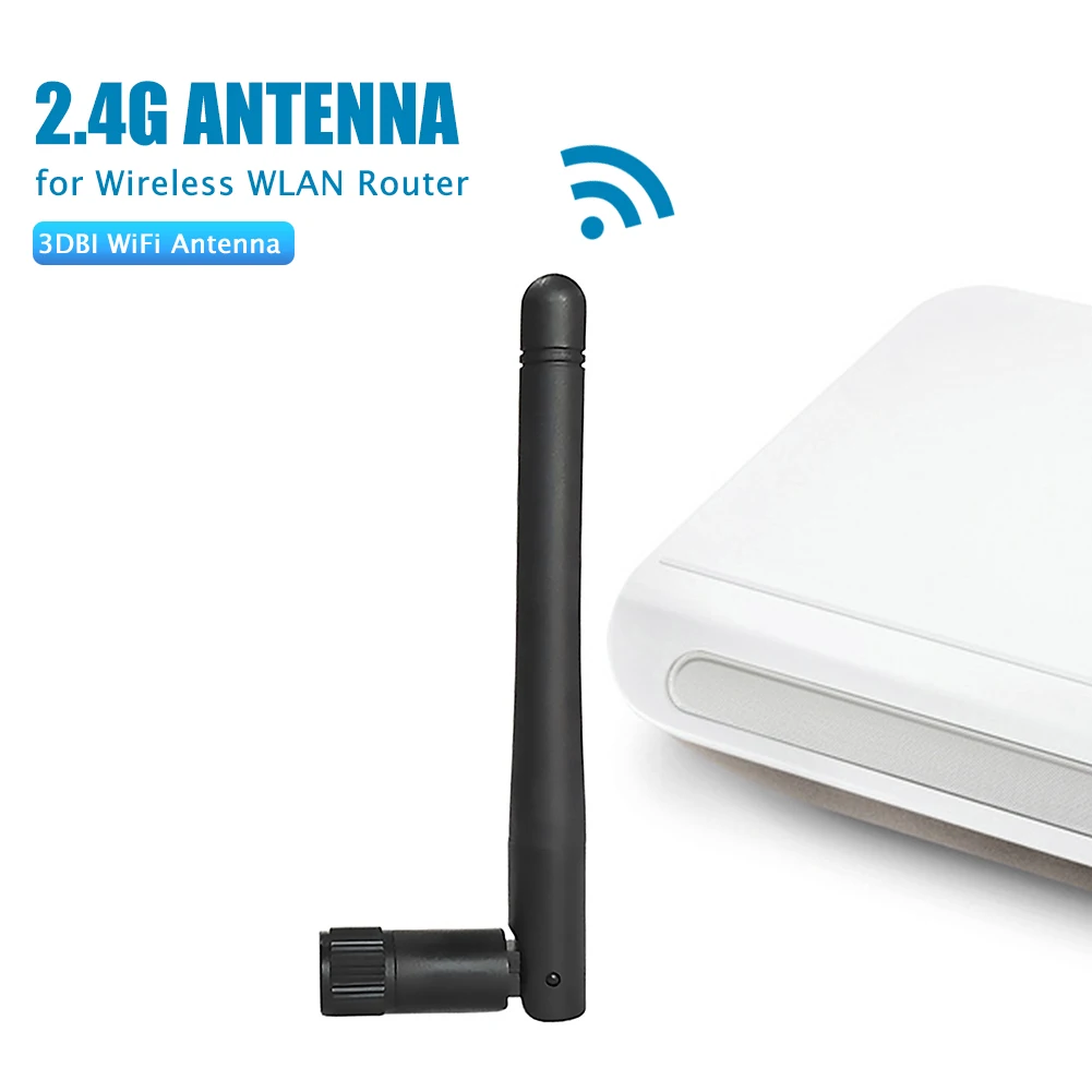 WiFi 2.4GHz 3dBi WiFi アンテナ SMA オスアンテナ 交換用アンテナ ワイヤレス Vedio セキュリティ IP カメラレコーダー用