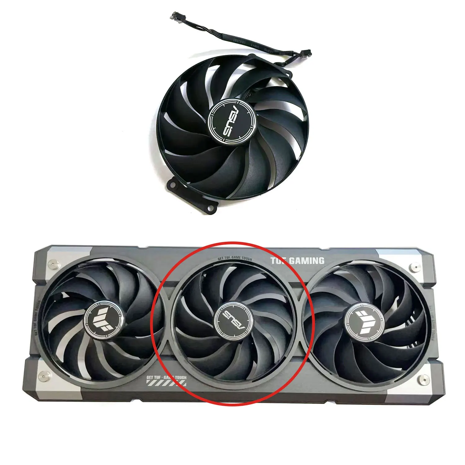 LZQLY ASUS TUF RTX 5060 8GB GAMING graphics card cooling 7PIN CF9015U12D DC 12V 0.55A RTX 5060 GPU Fan - Image 6