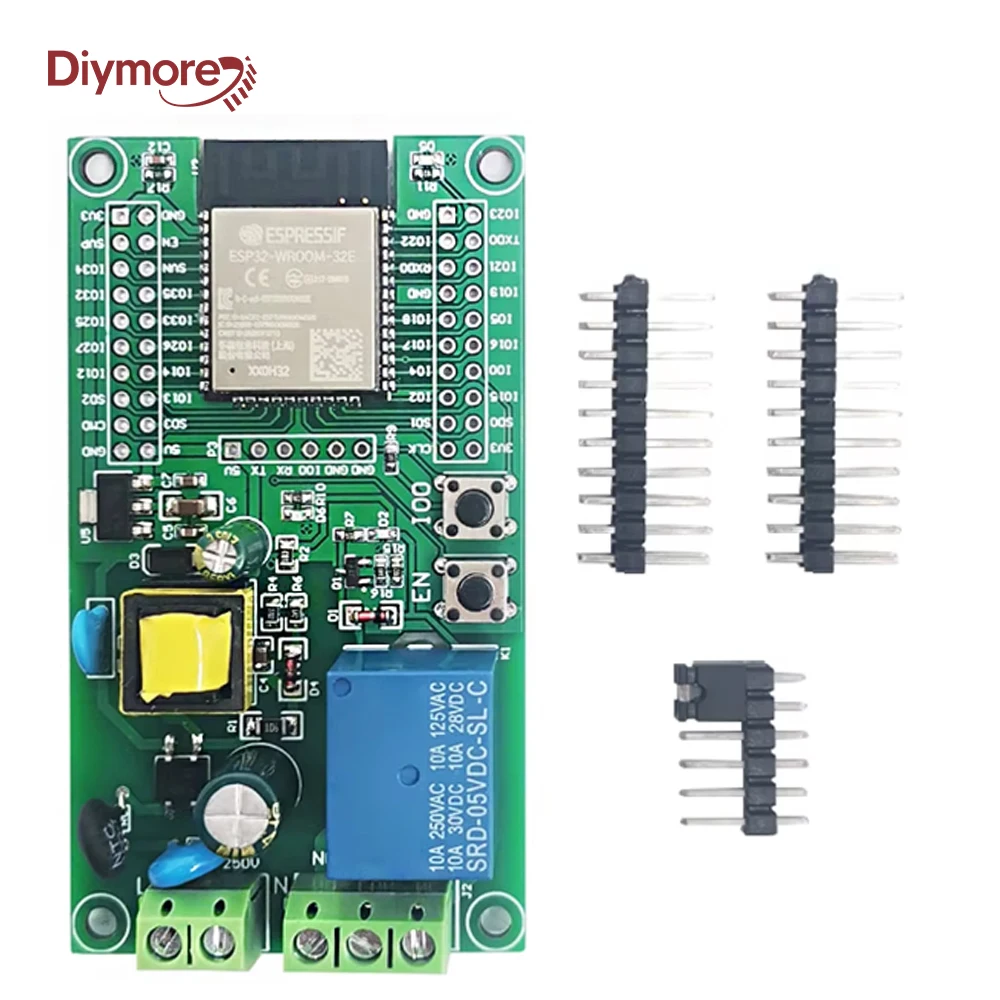 AC90-250V ESP32 واي فاي بلوتوث واحد وحدة تبديل التتابع مجلس ESP32 مجلس التنمية 4M بايت فلاش I/O UART تنزيل ميناء