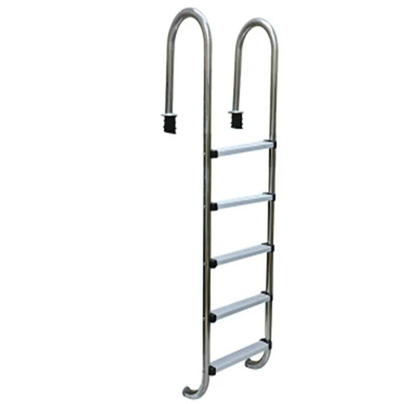 

Уличная лестница для бассейна из нержавеющей стали с противоскользящим покрытием, сменными элементами и ступенчатой конструкцией, прочная, для использования у бассейнов