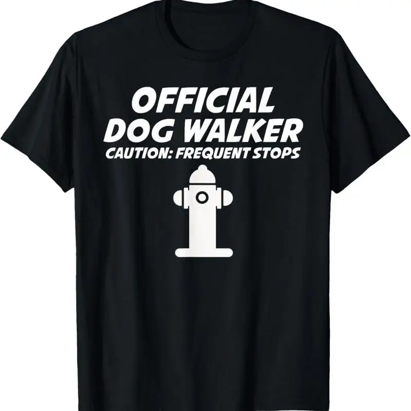 

Official Dog Walker Funny Fire Hydrant Tail Wagging Breeds T Shirt