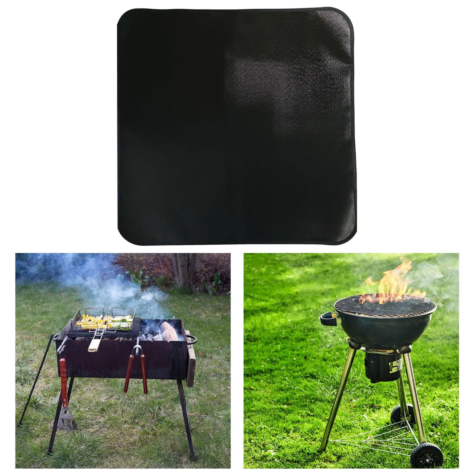 Camping Fireproof Mat Fireproof Pad Heat Resistant Mat for Fireplace Grill BBQ