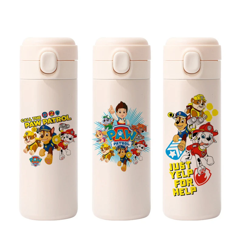 PAW Patrol Chase Same Thermosbecher für Studenten, niedlicher 304-Trinkbecher mit großem Fassungsvermögen, tragbarer Kinderwasserbecher aus Edelstahl