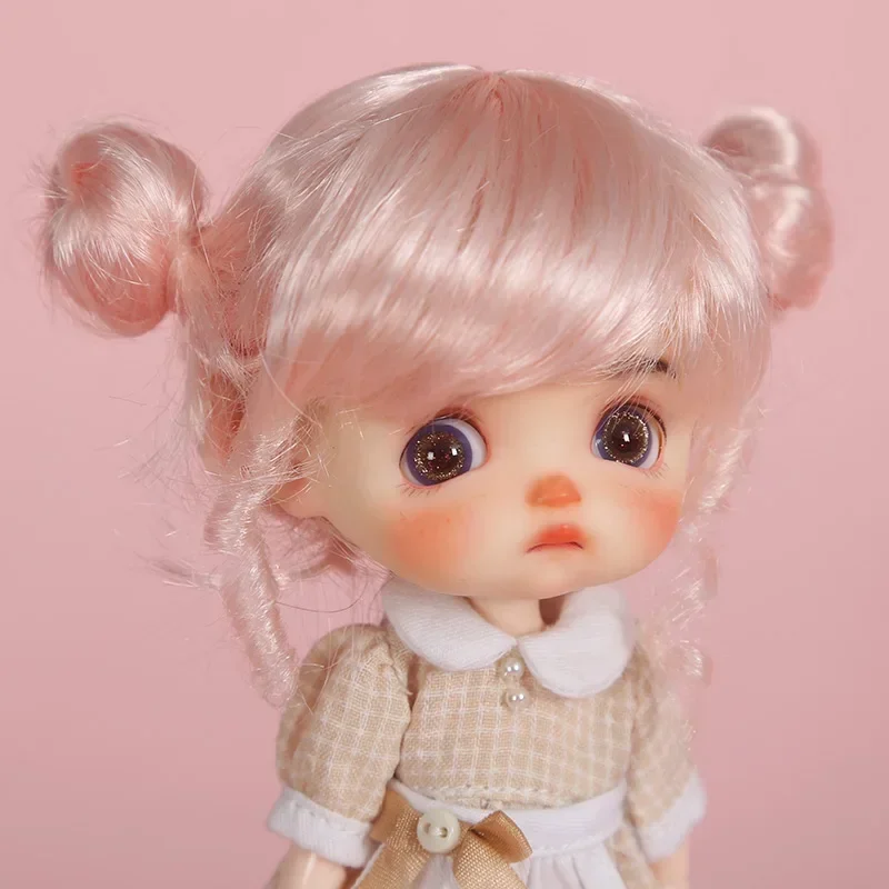 Ob11 Face Doll Wig Fake Mohair High Temperature Silk 8 Bid Egg Smile Wig Doll Accessories Wig