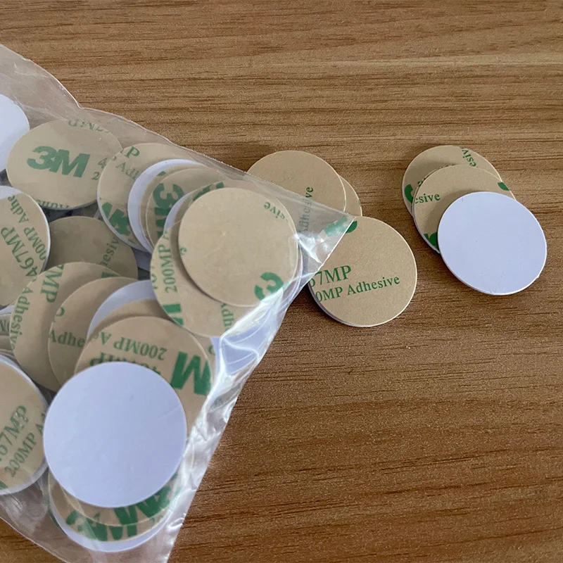 액세스 제어용 RFID 카드, IC 스티커, 동전, FM1108 칩, M f1 호환, 18mm, 20mm, 25mm, 30mm, 13.56 Mhz, 50 개