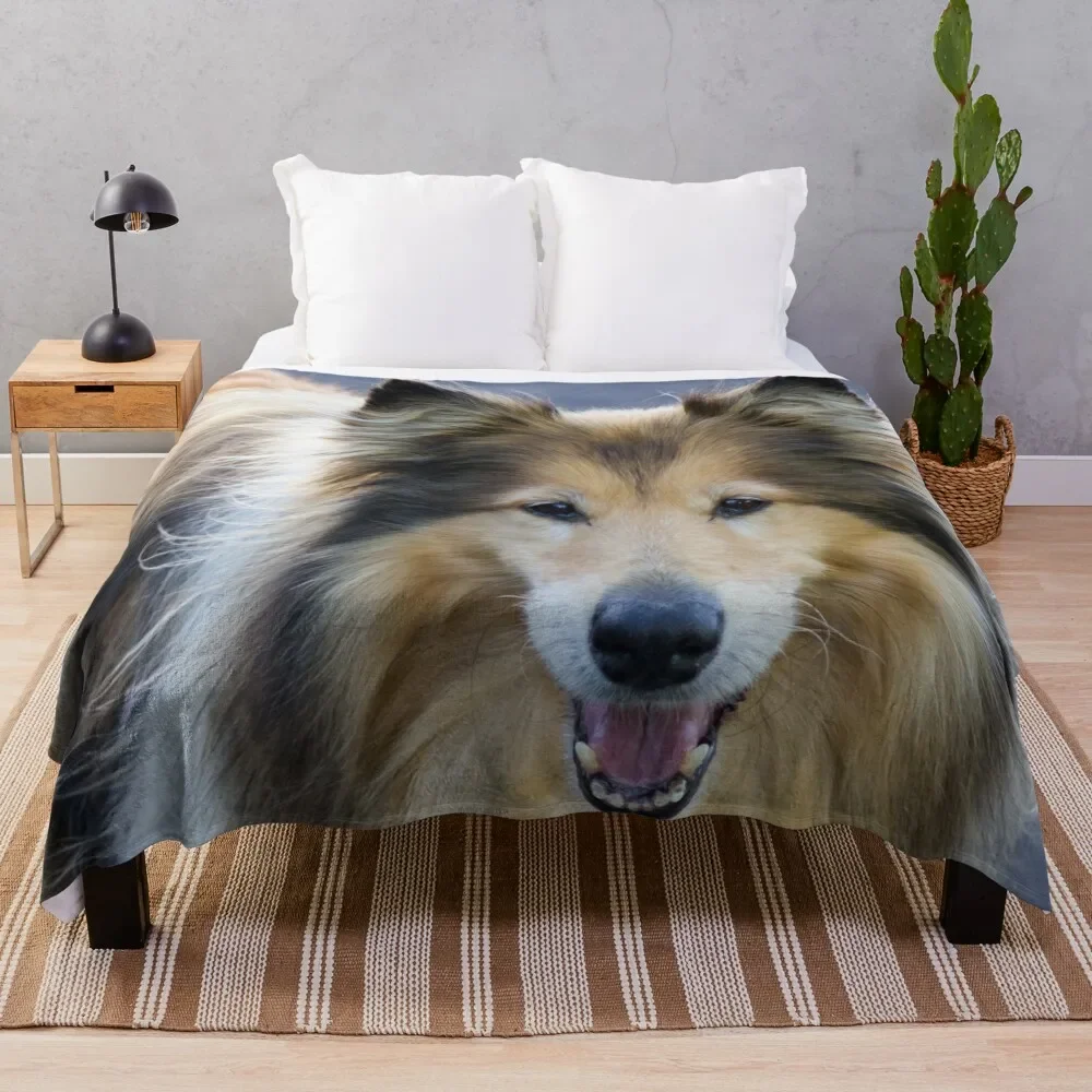 Happy Collie Throw Blanket Softest Furrys Blankets