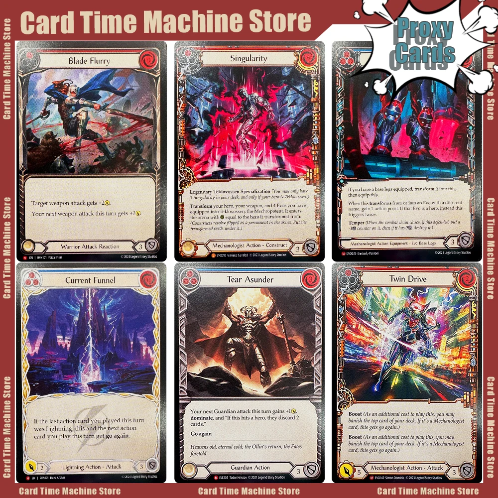 Flesh and Blood NON FOIL Proxy Cards DIY Cards FAB TCG Game Collection Card Bonds of Agony Mind Warp Gone In A Flash Toy Gift