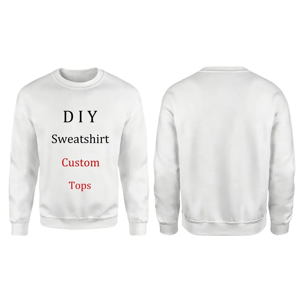 DIY Personalisierter Rundhalspullover mit Foto-, Text- und Logo-Druck Unisex Mode Lässiger Langarm-Streetwear – Detail 3