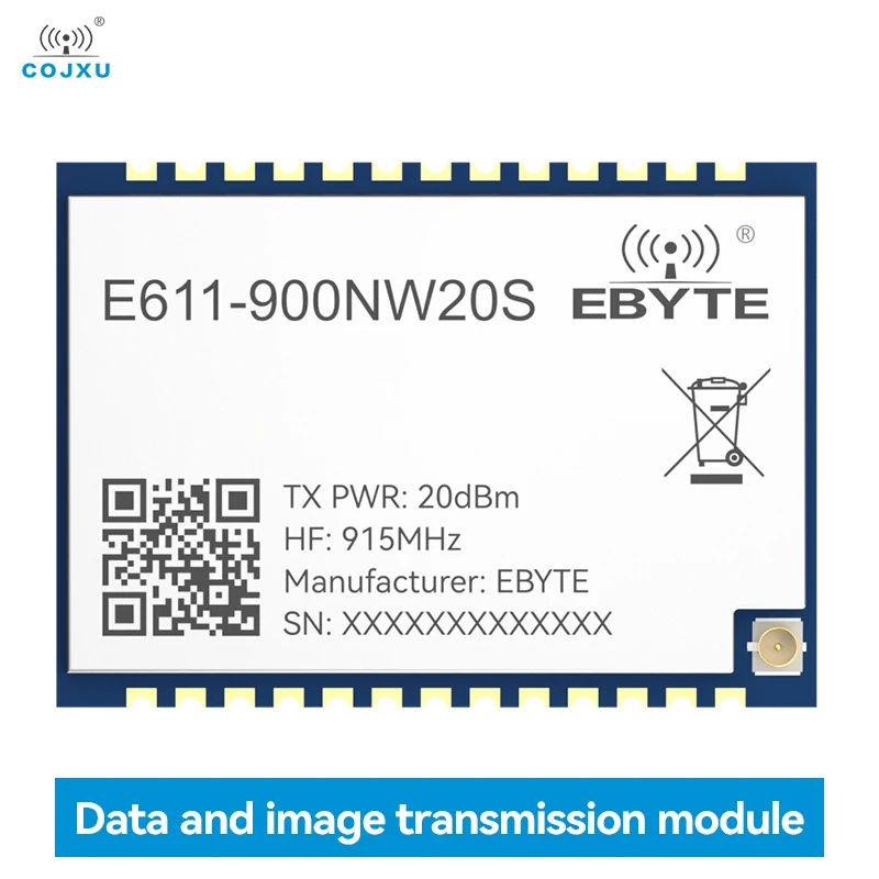 915MHz Long Distance Data and Image Transmission Module COJXU E611-900NW20S Star Networking 1KM AT Command Wireless Module