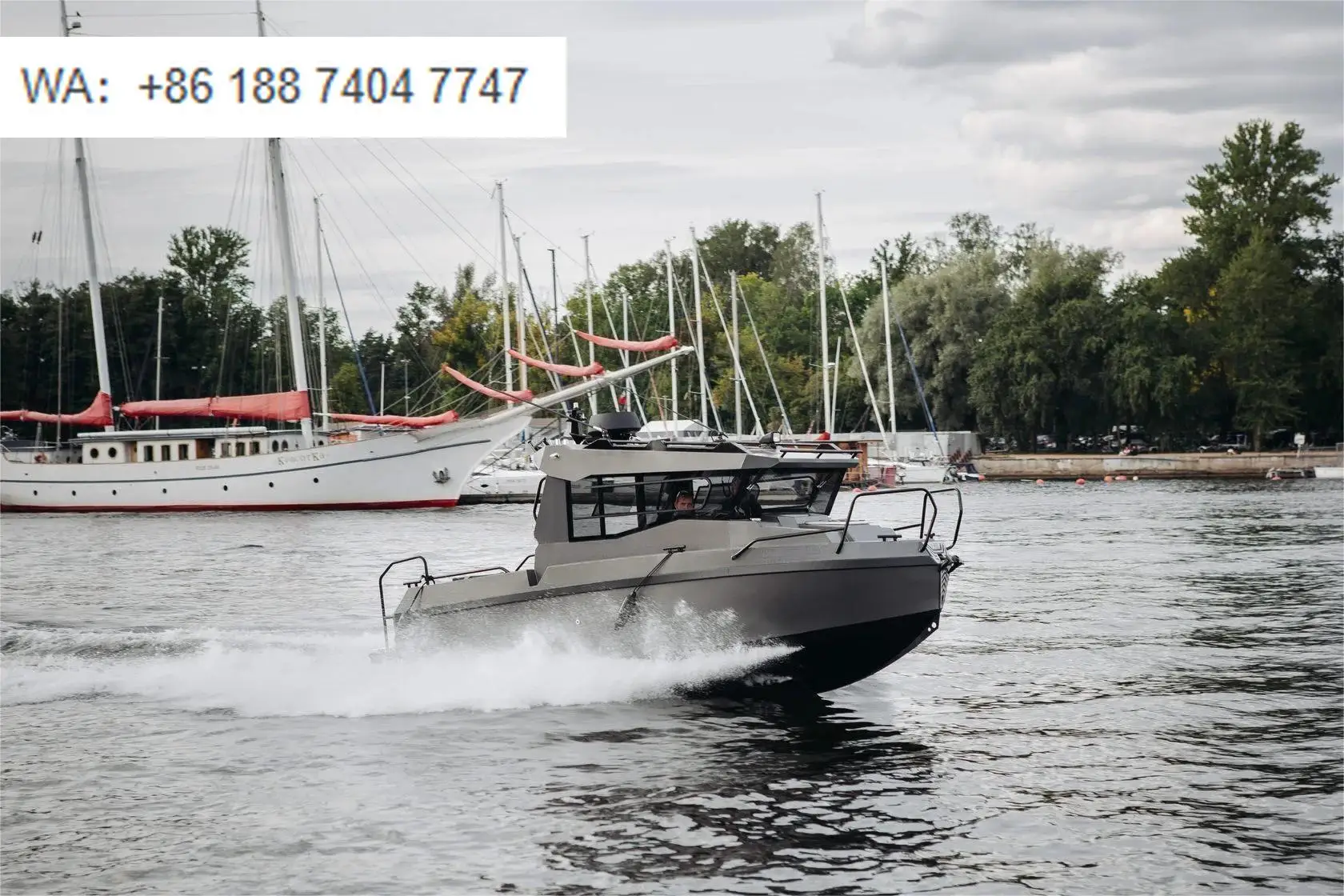 New Design 6.2meters  Bladecraft Fishing Boat 20ft Aluminum Boat Durable Vessel Yacht with Large Cabin for Sale