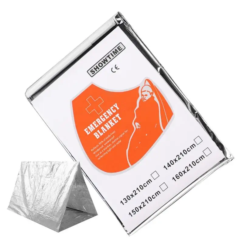 Emergency Thermal Blanket Outdoor Waterproof Survival Blanket Aluminum Foil Hot Space Emergency Rescue Curtain Camping Blanket