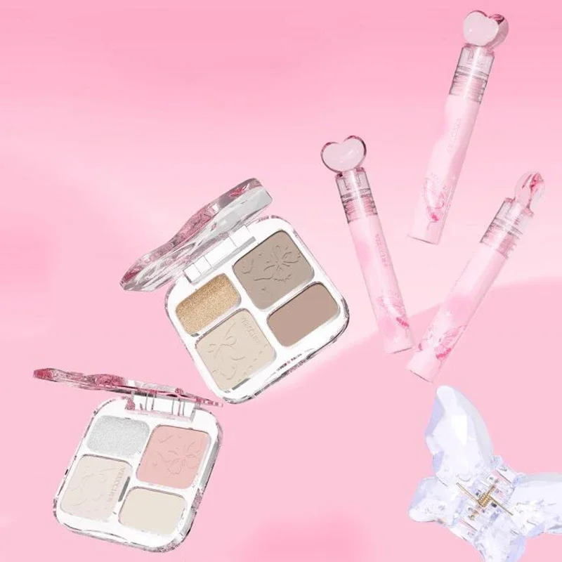 Set per trucco VEECCI Smalto per labbra Contorno e evidenziatore Bronzer in polvere Trucco Vitamina Confezione regalo Kit da 9 pezzi