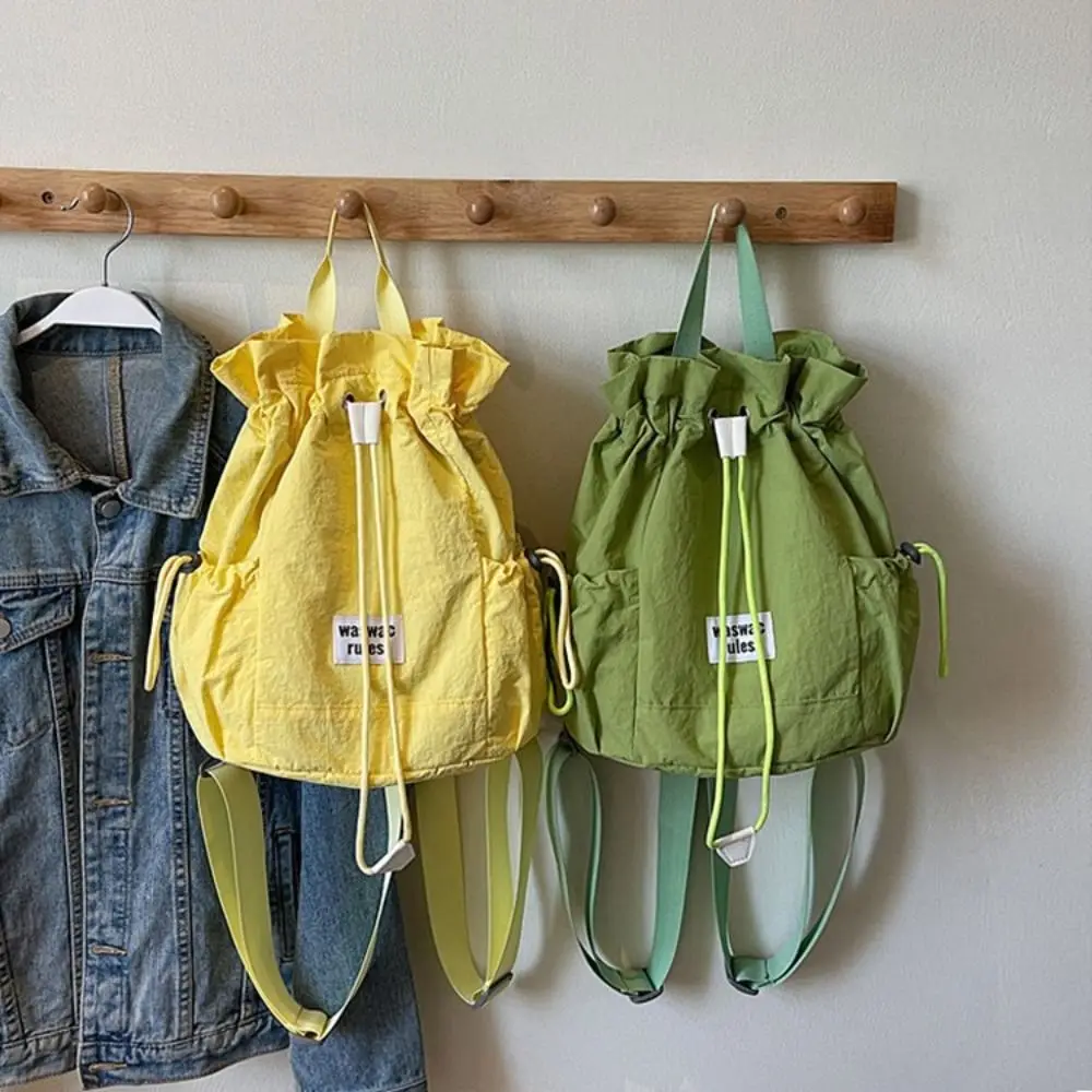 

Large Capacity Sport Racket Storage Backpack Lightweight Nylon Fitness Shoulder Bag Korean Style Solid Color