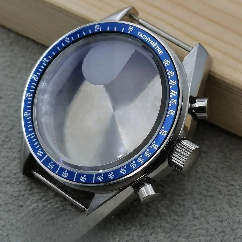 High Quality VK63 case 39.7mm moonswatch metal case chronograph case bezel,VK63 Fashion Business watch sealed back moon watch image 3