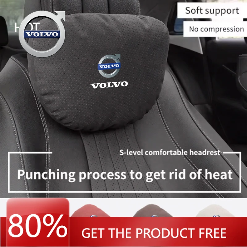 2026 Hot For VOLVO Car Headrest Comfort Adjustable Breathable Pillow Protector Neck For Volvo XC90 XC60 V50 S60 V70 V60 V40 S90
