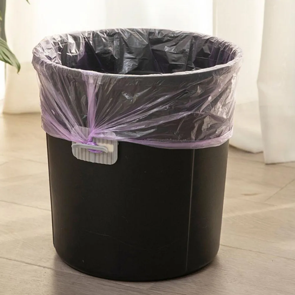 16Pcs Bin Non-Slip Fixing Clamp Garbage Bag Retainer Easy Stick Trash Bag Fastener Clip for Indoor Outdoor Waste Bins