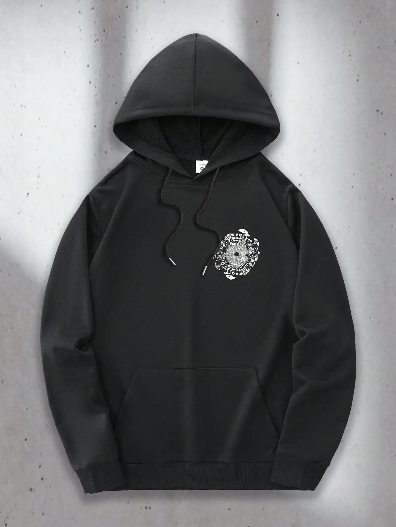 Men's Hoodie - Printed Pullover Sweatshirt With Front And Back Prints, Long-Sleeved, Casual Street Style Suitable For Both Everyday And Formal Occasions, Versatile Design, Bold Look, Soft Fabric, Drawstring Hood, Urban Style