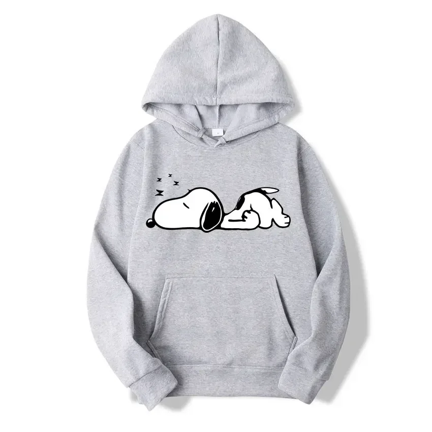 Fashionable and casual Snoopy Cartoon Anime printing Men's and women's hoodies Autumn and Winter Couple Clothes Hoodies