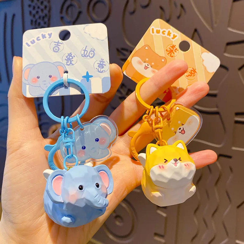 Ciondolo portachiavi in resina volante originale per animali domestici carino squisito ciondolo portachiavi bambola cane Kapibara Shiba