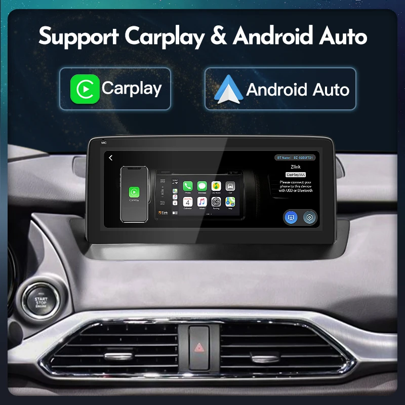 راديو السيارة ستيريو أندرويد 14 Carplay AUTO لمازدا CX-9 2016 - 2021 نظام تحديد المواقع نافي فيديو مشغل وسائط متعددة رئيس وحدة الشاشة 4G DSP