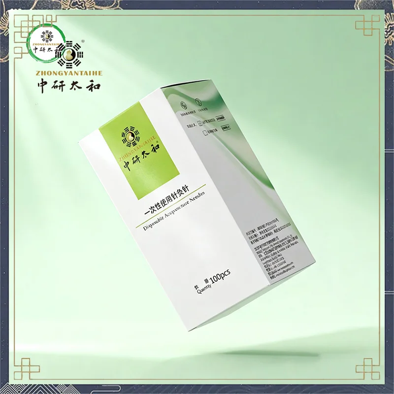 ZHONGYAN TAIHE Disposable Acupuncture Needle Set Catheter Tipped stainless steel Needles 100pcs/1Box Aseptic Various Lengths