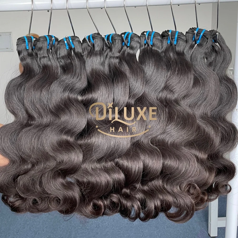 Hot Selling Diluxe Hair Top Raw Human Hair 10inch-30inch Bone Straight Bundles UNPROCESSED FREE CHEMICAL Wholesaler