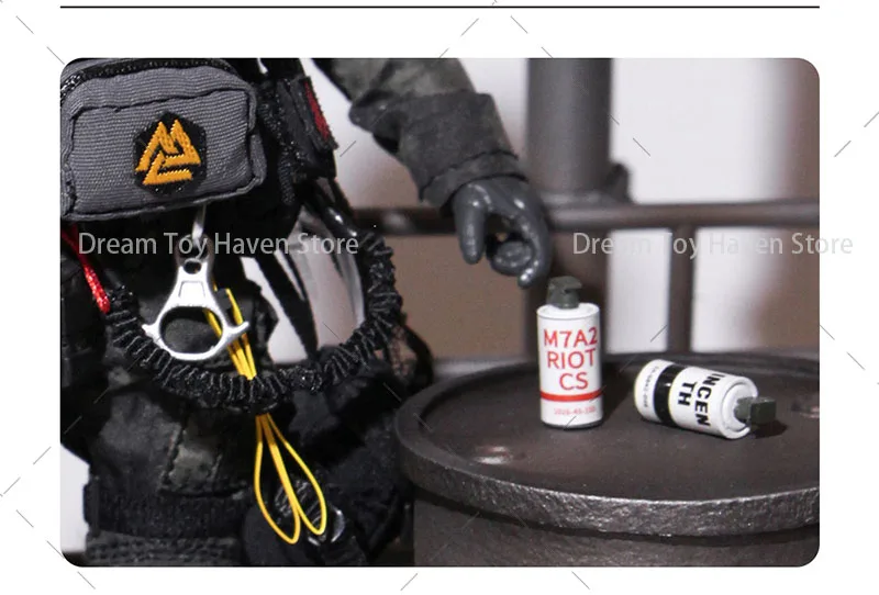 1/12 مقياس الجندي M7A2 RIOT CS قنبلة يدوية لعبة نموذج المعدات التكتيكية العسكرية ملحق لتقوم بها بنفسك 6 بوصة دمى شخصيات الحركة #3