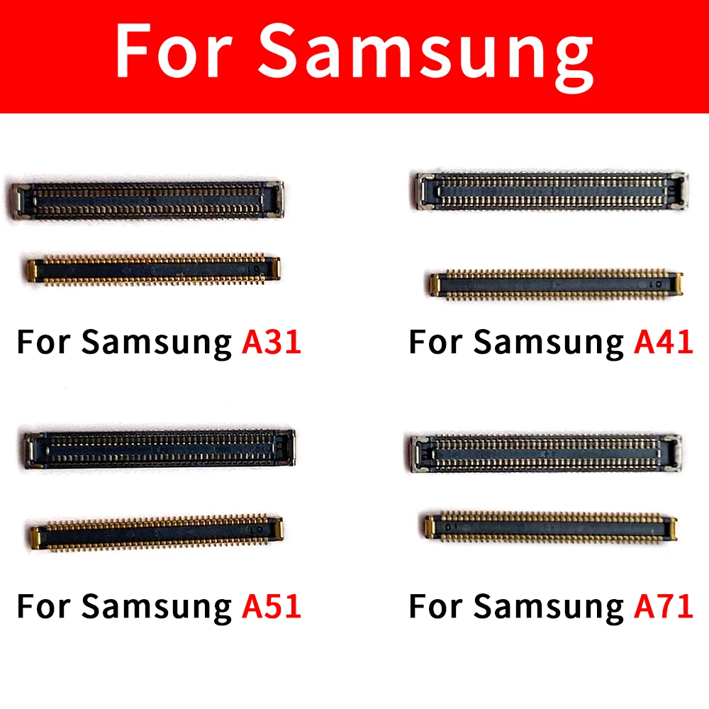 10 قطعة-500 قطعة، شاشة عرض LCD فليكس FPC موصل ميناء على اللوحة الأم لسامسونج A31 A41 A51 A71 A80 (78 دبوس)