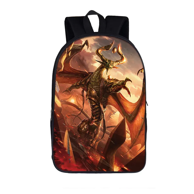 Medieval Magic Dragon Print Backpacks for Teenage Children School Bookbag Boys Girls Kids Backpack Women Men Travel Bag 16 Inch