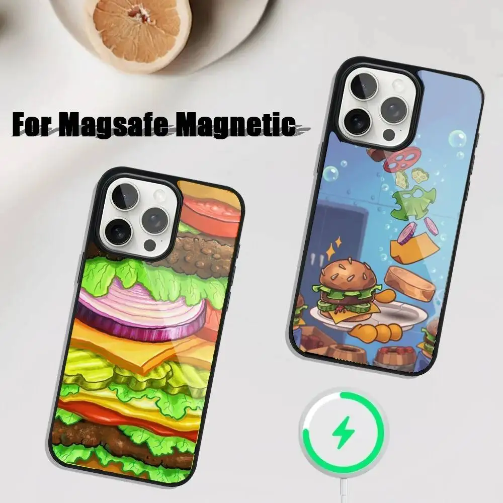 

B-Bikini Bottom burgers fries Phone Case iPhone 17,16,15,14,13,12,11,Pro,Max,Plus,Mini,SE4,E Magnetic Magsafe Wireless Charging