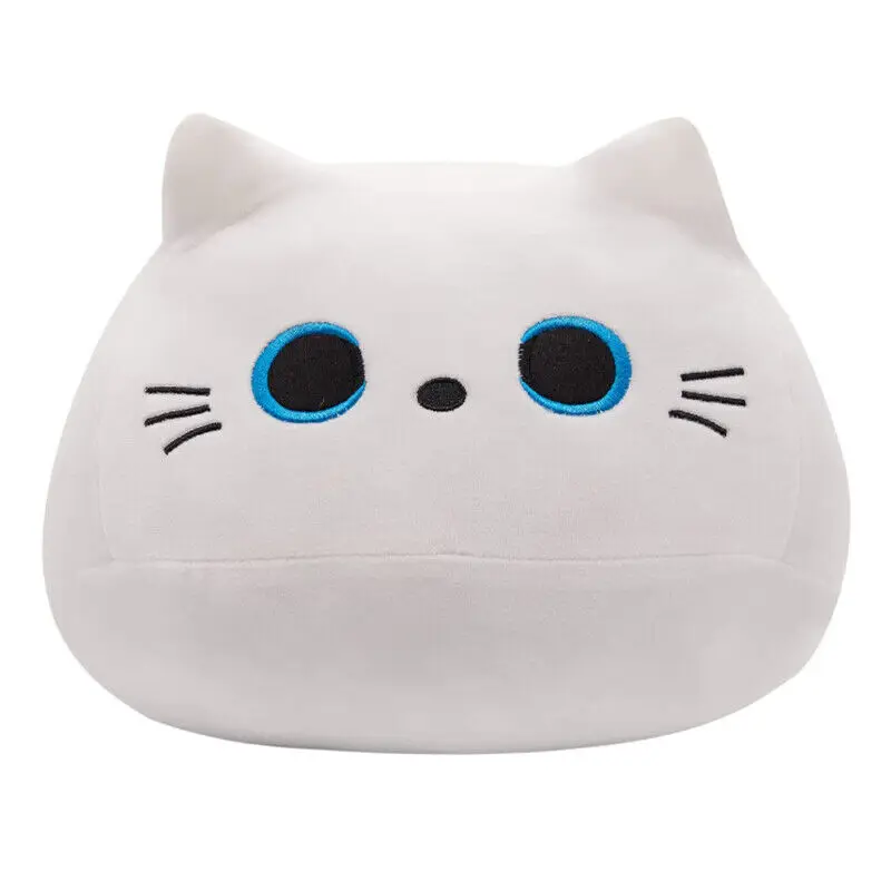 10/30CM Black Cat Plush Pillow Cartoon Cat Head Plushie Stuffed Toys Cat Doll Cat Doll Pillow Plush Toy Cuddly Pillow Cushion