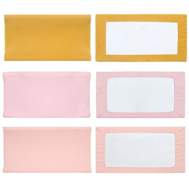 Unisex Baby Soft Stretchy Diaper Changing Muslin Pad Breathable Newborn Baby Changing Table Cover for Nursery A2UB