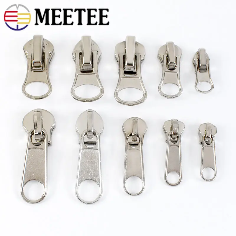 10/20Pcs Zipper Puller Slider for Nylon Resin Metal Zip 3# 5# 8# Universal Instant Zips Head Luggage Bag Clothes Sew Accessories