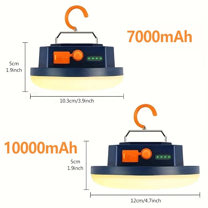 10000mAh LED Tent Light Rechargeable Lantern Portable Emergency Night Market Light Outdoor Camping Bulb Lamp Flashlight Home