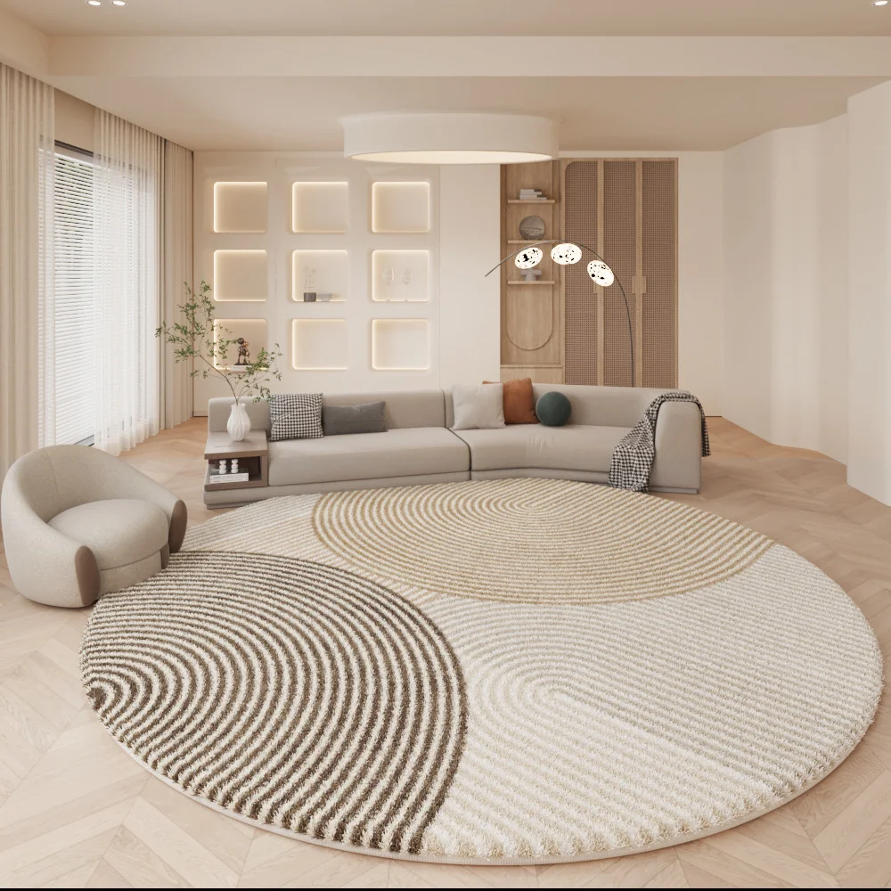 Circular Imitation cashmere carpet Bedroom rug Minimalist Art Carpets Modern room decoration Rugs velvet Coffee Table Room mats