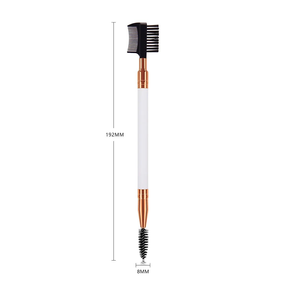 Juego de maquillaje profesional para mujer, cerdas de nailon con mango de madera, cepillo de doble punta para pestañas y cejas