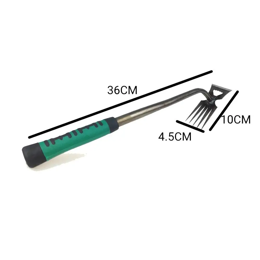 Stainless Steel Weed Puller Tool Manual Weeder Weed Digger Hand Weeder Grass Rooting Rubber Handle Weed Dandelion Remover
