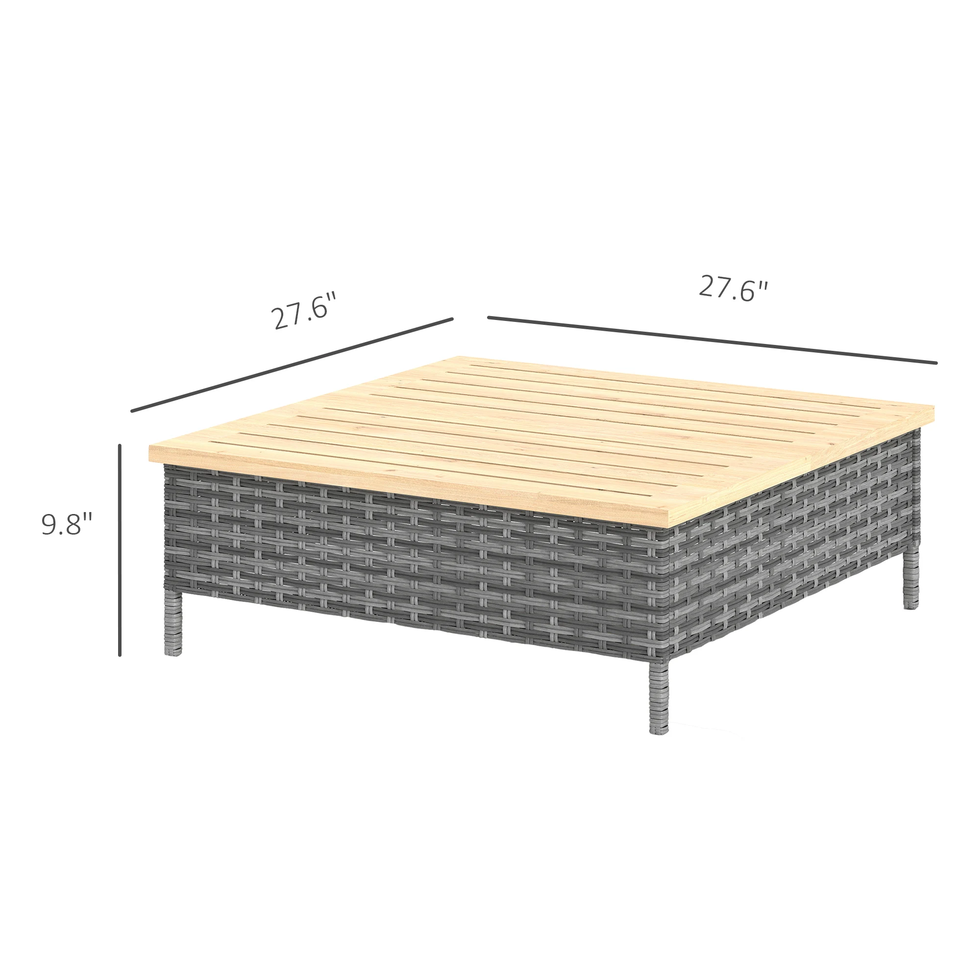 Outdoor Side Table with PE Rat - Outdoor Furniture On Sale review and price