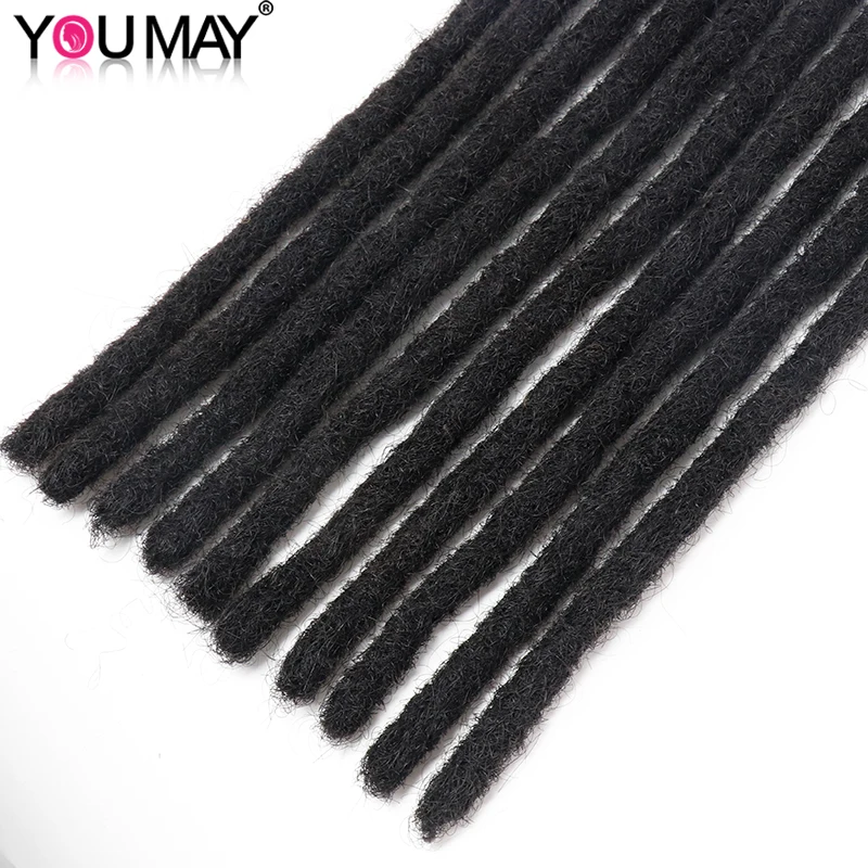 Extensiones de rastas de cabello humano Afro Kinky para mujeres negras, cabello humano a granel, Dread Loc, Color Deadlocks, trenzas, cabello virgen