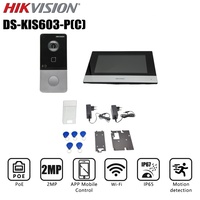 Hikvision DS-KIS603-P(C) Video Intercom Kit Built-in Mic DS-KV6113-WPE1(C) Doorbell DS-KH6320-WTE1 Poe Door Station WIFI Monitor