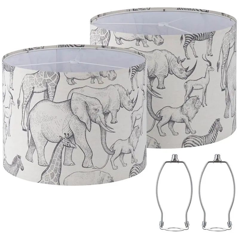 absj-2pcs-lamp-shadesdrum-lampshadeslampshades-for-table-lampfloor-lamppendant-lightlamp-shade-harp-holder-included