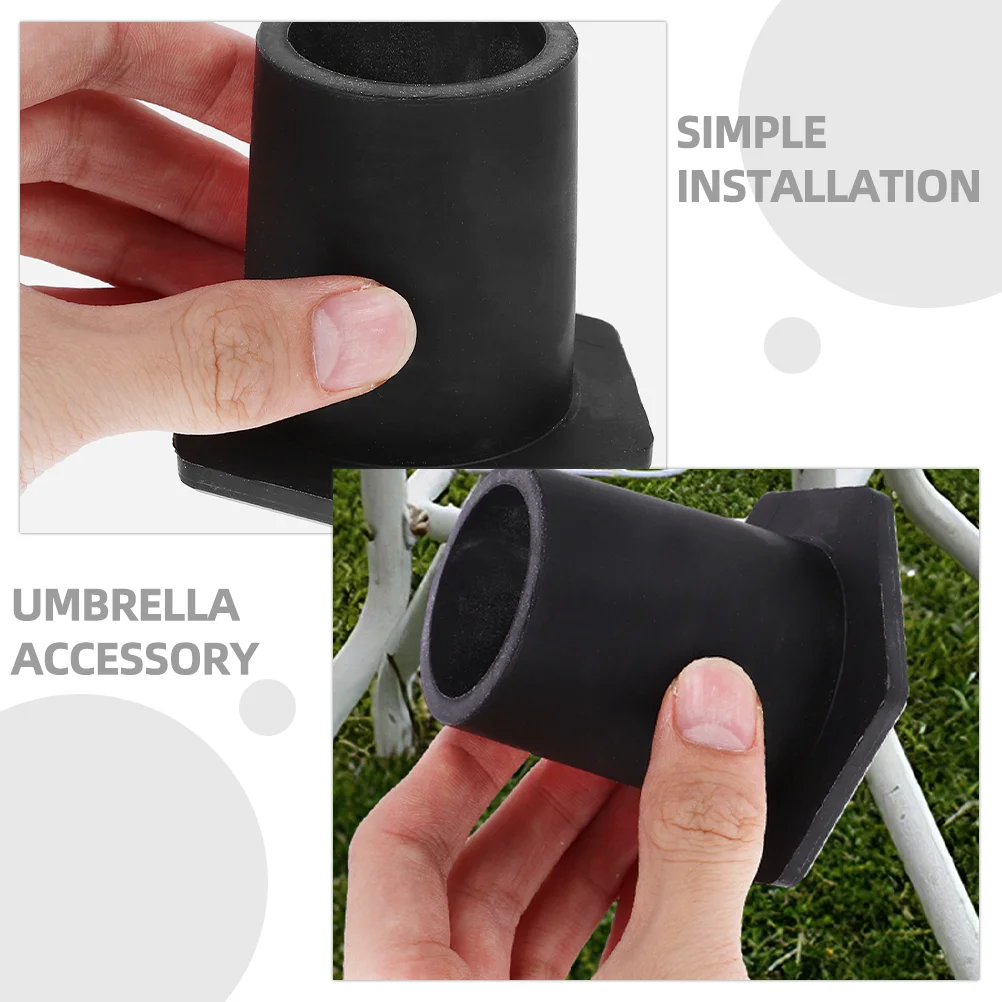 2 Pcs Granite Heavy Outdoor Umbrella Base Stablizer 800X800X650CM Silica Gel Silicone Table Plug Patio Hole
