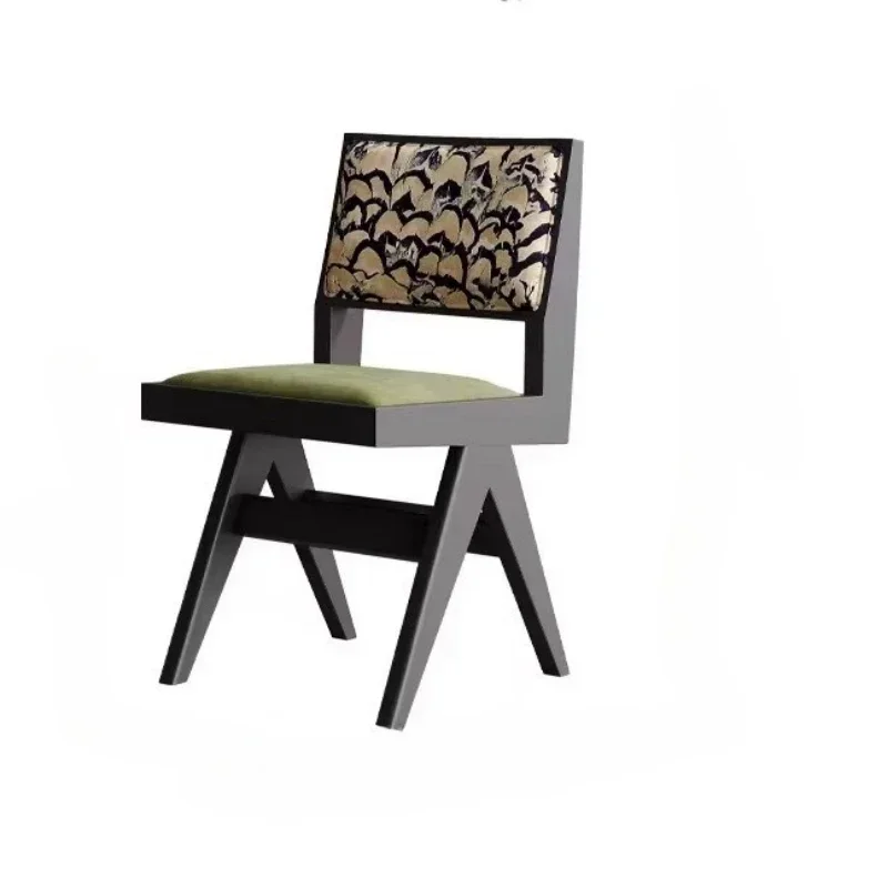 Retro style chair, simple, medieval armrest dining chair, French light luxury, niche study chair, wabi-sabi style chair