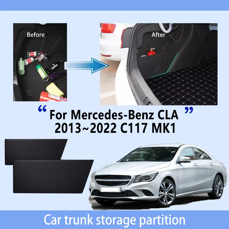 

Car Accessories For Mercedes-Benz CLA 2013~2019 C117 MK1 Sedan Trunk Storage Partition Multifunction Storage Auto Interior Parts