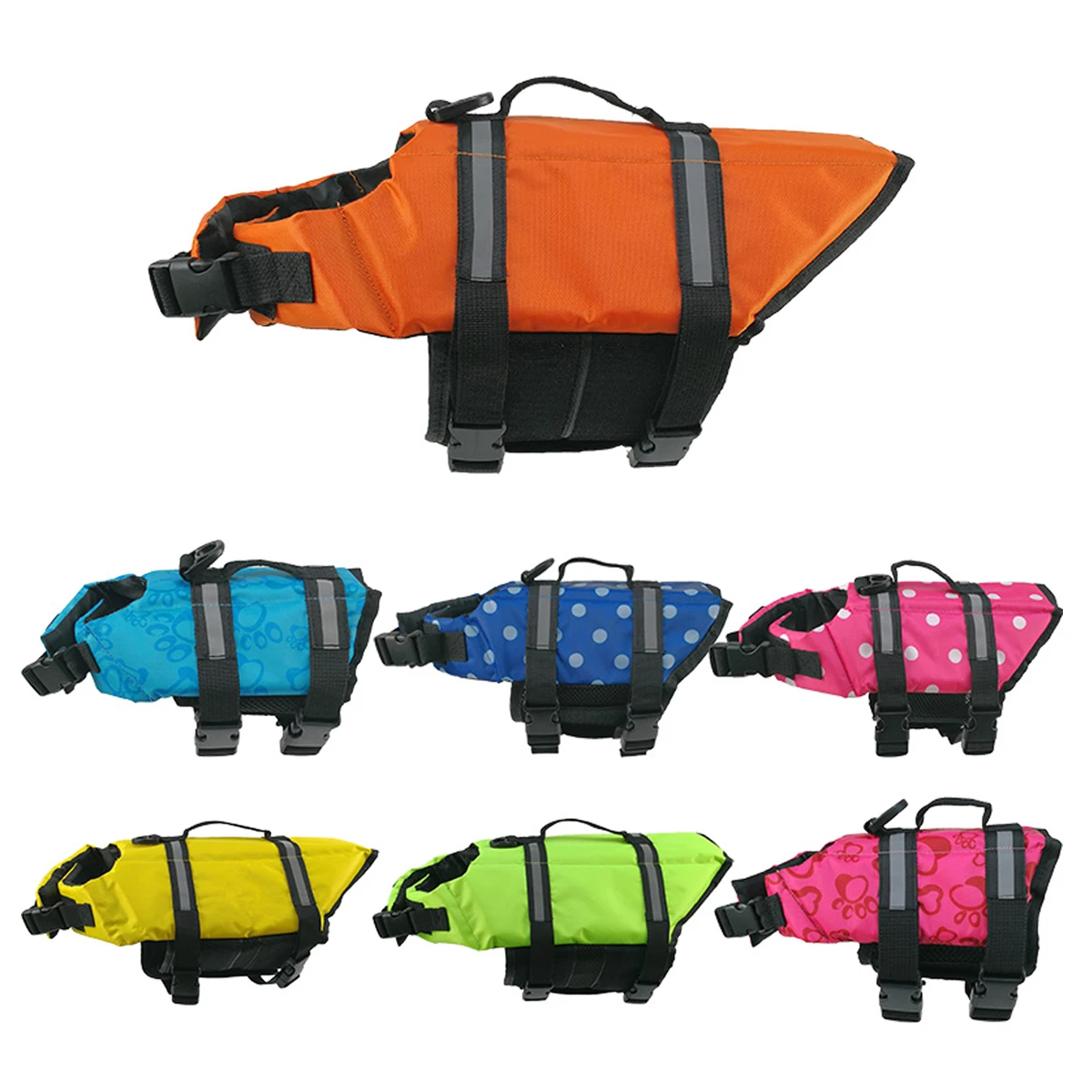 Chaleco salvavidas para perros, reflectante, ajustable, de verano, traje de baño para perros grandes, chaleco de seguridad para surf, velero,