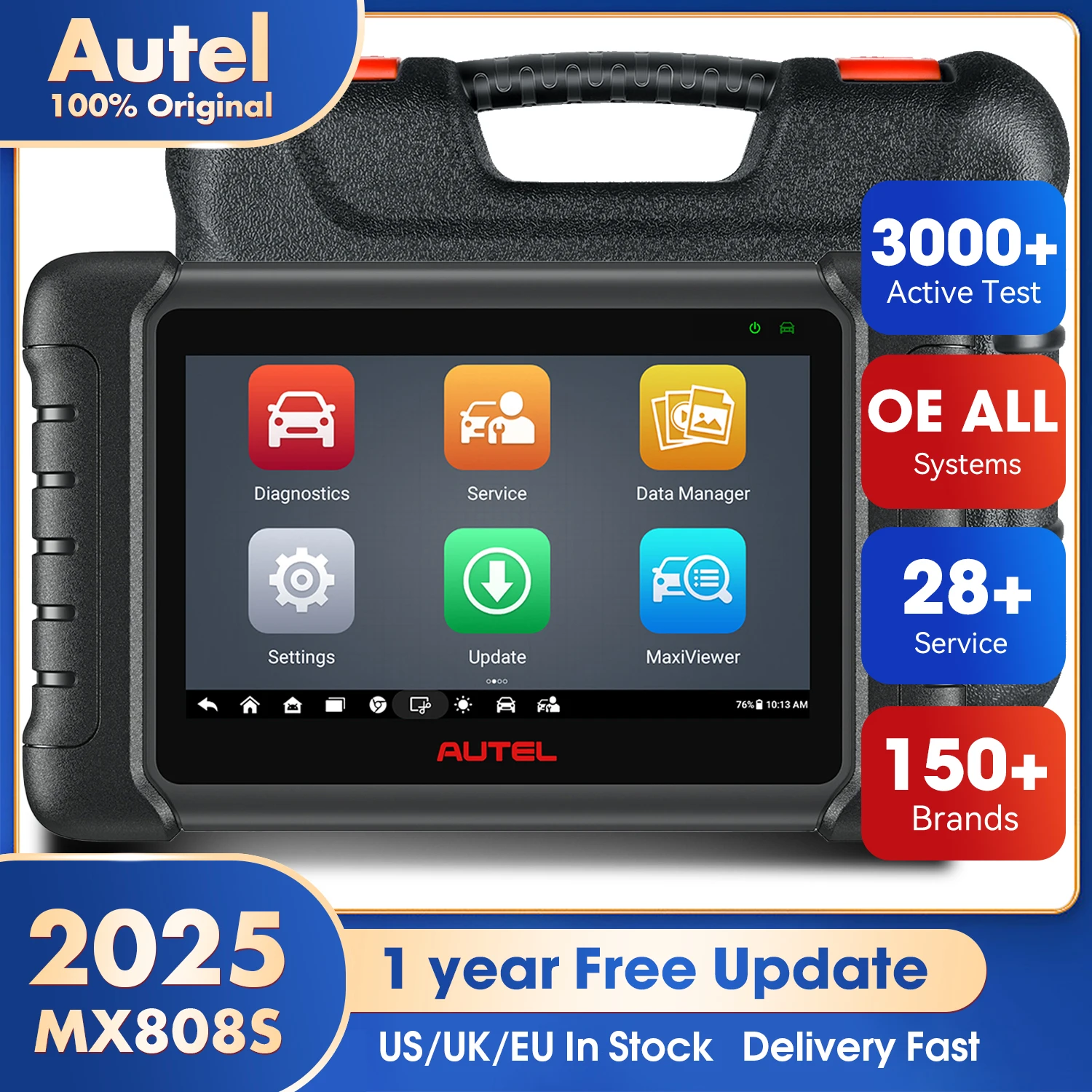 

Autel MaxiCheck MX808S автомобильный диагностический инструмент двунаправленный OBD2 автомобильный сканер инструменты IMMO кодирование ключей PK MK808S MK808BT PRO