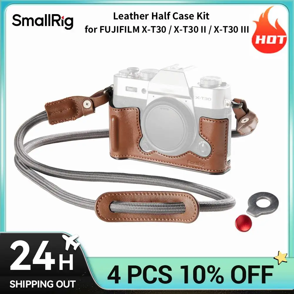 Image of SmallRig X-T30 / X-T30 II / X-T30 III Leder-Halbgehäuse-Kit für FUJIFILM X-T30 / X-T30 II / X-T30 III mit Schultergurt 5670