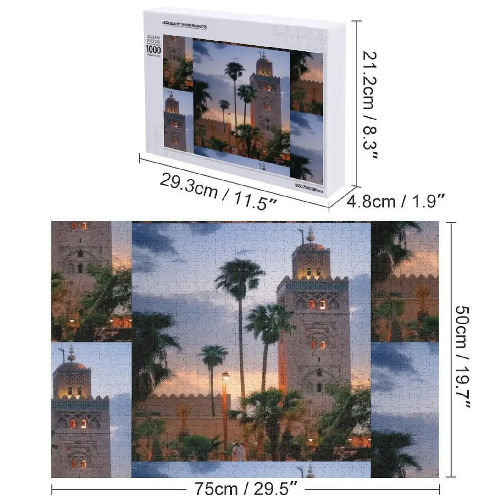 재미있는 마라케시 모로코 예술 직소 퍼즐 맞춤 선물 나무 성인 맞춤 어린이 선물 나무 동물 퍼즐