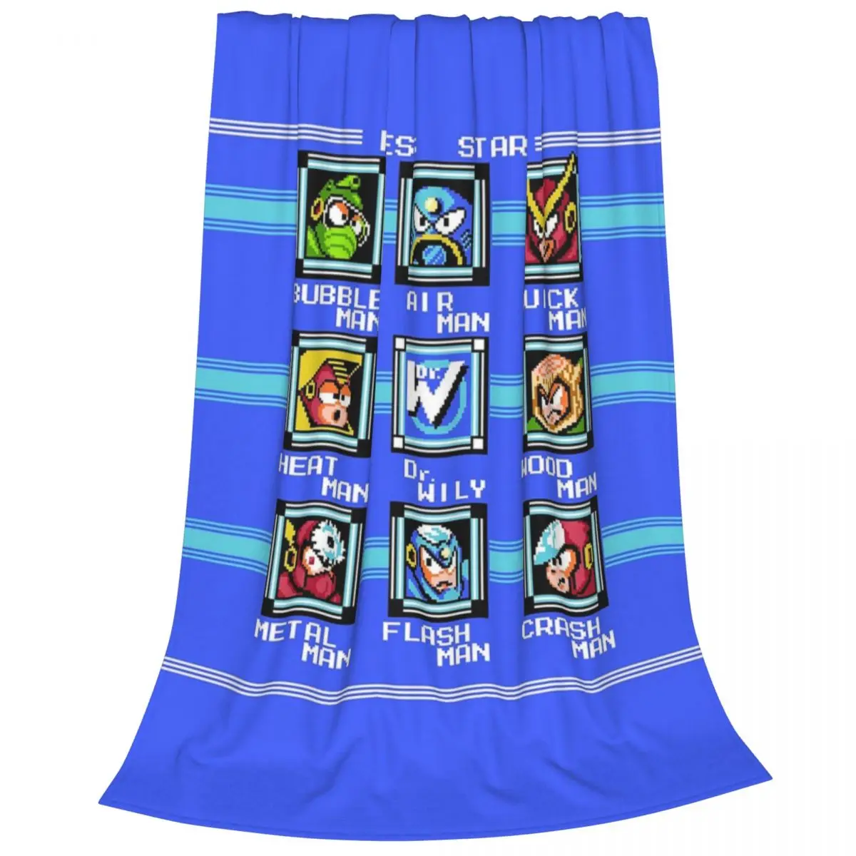 Mega Man 2 - Stage Select Blankets Flannel Lightweight Sofa Throw Blankets For Couch Bedding Travel Throws Bedspread Quilt